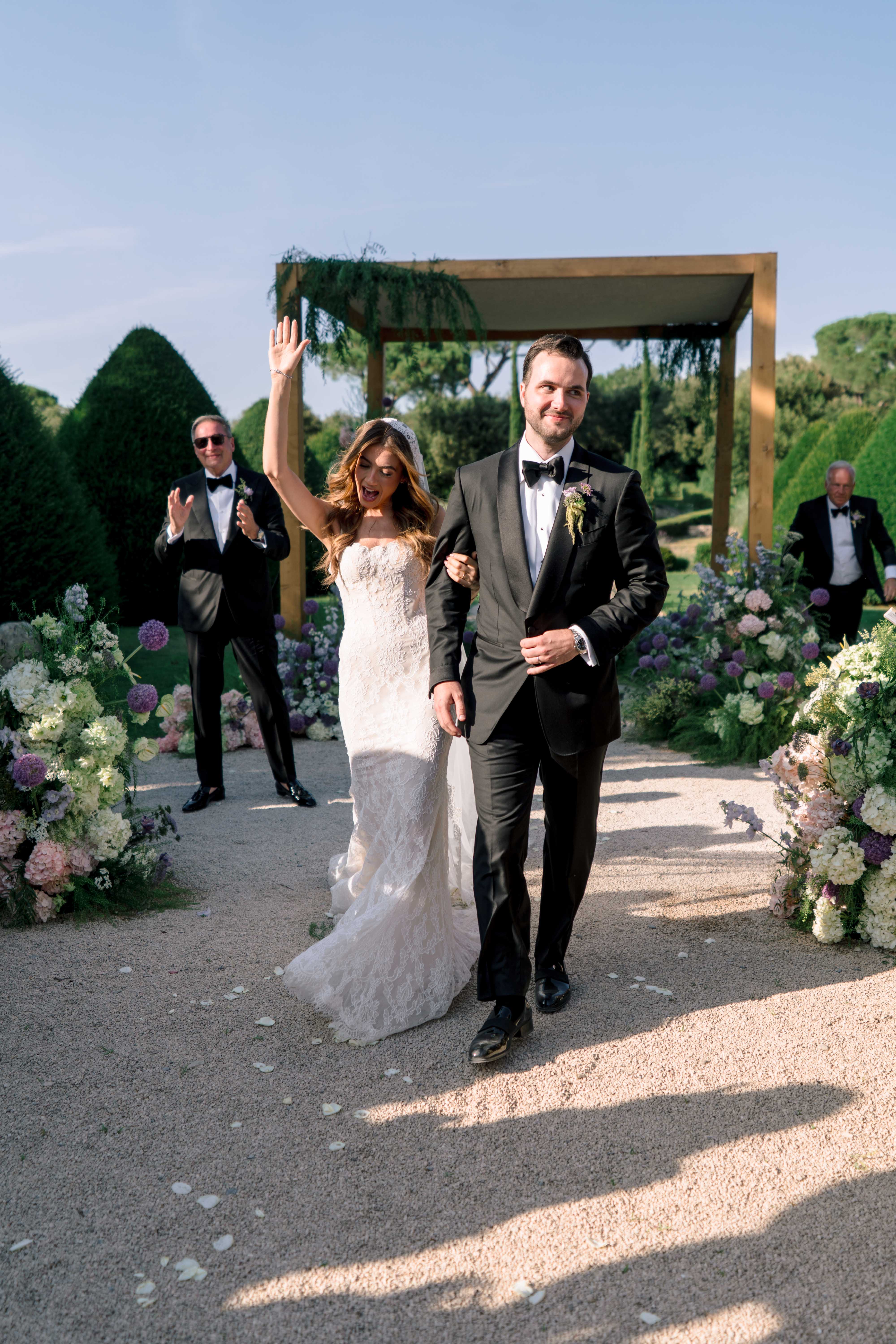 Wedding venue in France prepared for an international celebration